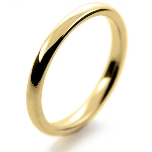 Soft Court Medium -   2mm (SCSM2Y) Yellow Gold Wedding Ring